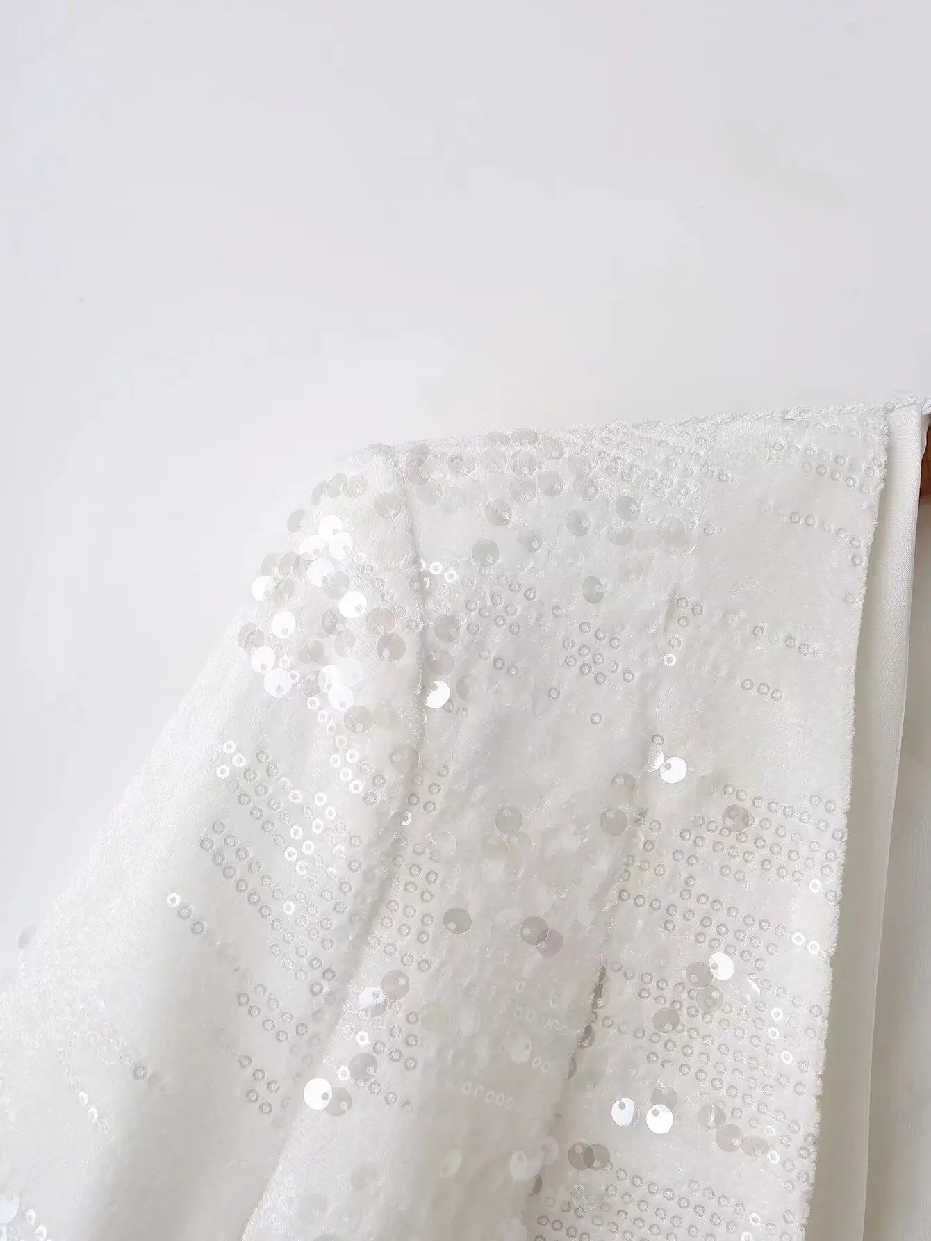 Elegant Long Sleeve V neck Elegant Office Design Long Women Sequined Blazer - Premium Coats & Jackets for sale