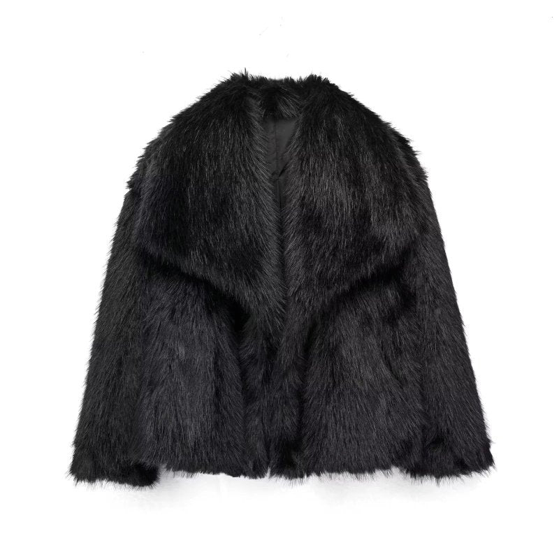 Artificial Fur Mink like Coat Winter Coat Socialite Top - Premium Coats & Jackets for sale