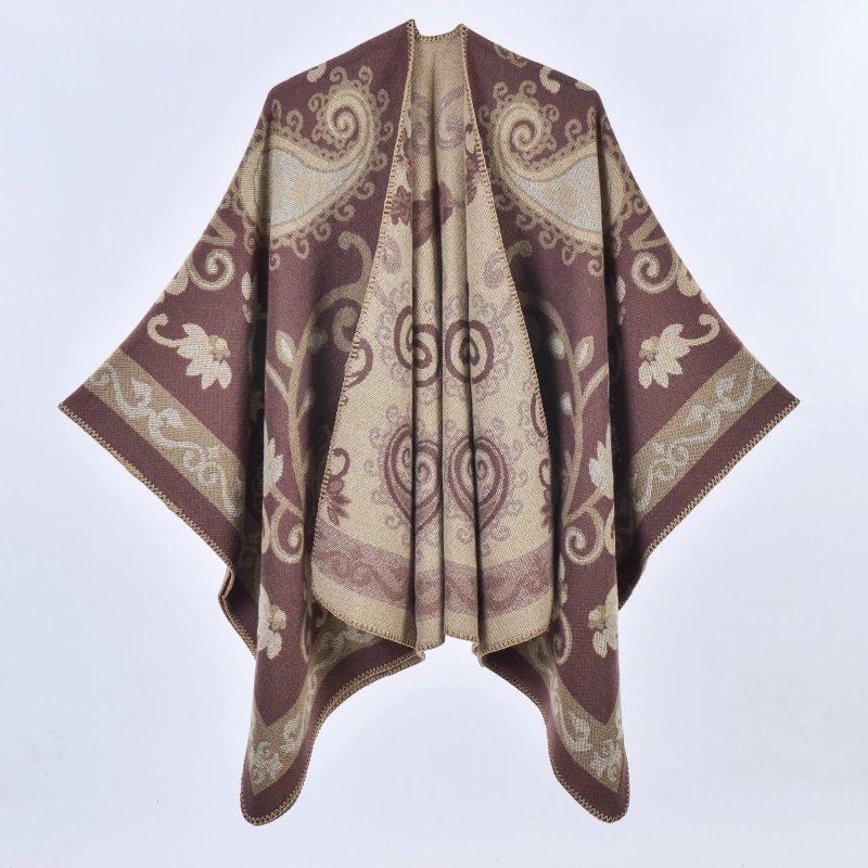 Autumn Winter Retro Paisley Thick Shawl Street Cloak Scarf - Premium Scarves & Shawls for sale