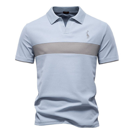 Deer Embroidered Men's Polo Shirt – Short Sleeve Lapel T-Shirt - Premium Activewear for sale