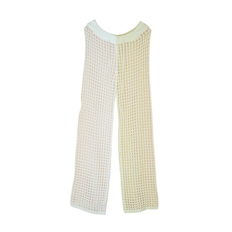 Hand Crochet Wide Leg Sun Protection Seaside Beach Pants for Women - Premium Pants for sale