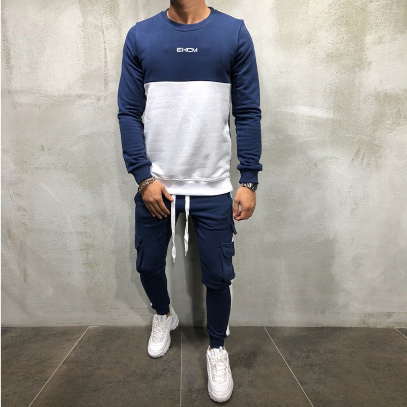 Men's High Street Tracksuit Set – Jacket & Drawstring Trousers with Pockets - Premium Men's Sets for sale