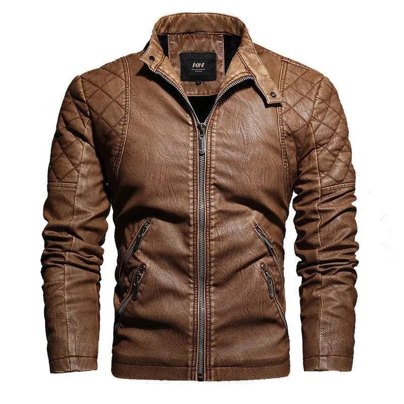 Men's Leather Fashion Trendy Men's Leather Jacket - Premium Activewear for sale