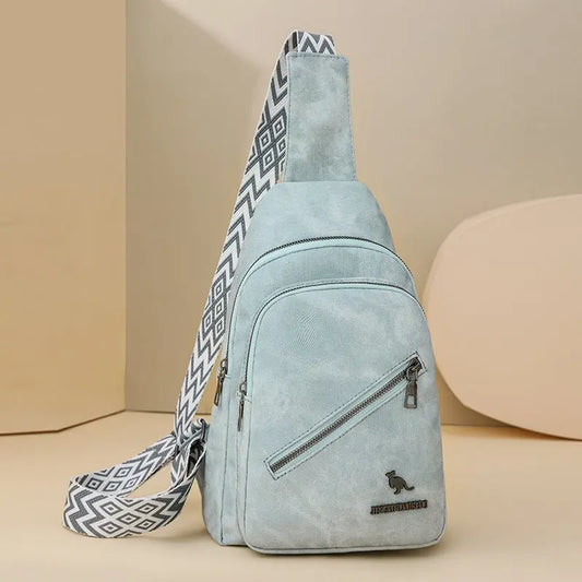 Women Chest Bag Korean Casual Messenger Bag Women Retro Soft Leather Shoulder Bag Popular Backpack - Premium Bags for sale