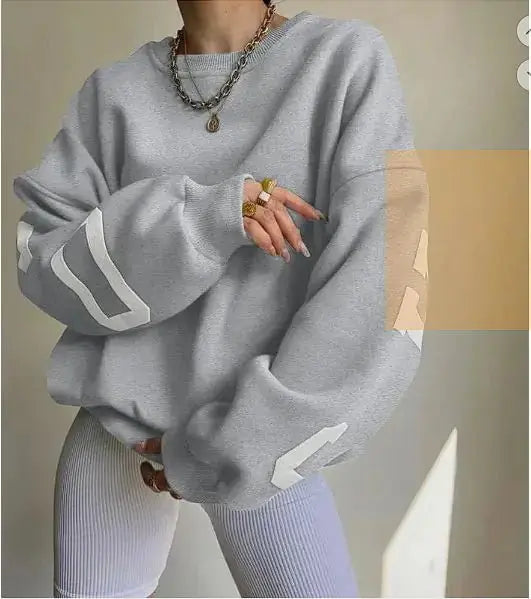 Women's Casual Fashion Printed Thickened Top - Premium sweaters for sale