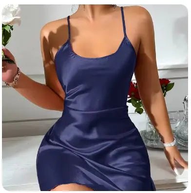 Women's Nightwear Silk Dress - Premium Dresses for sale