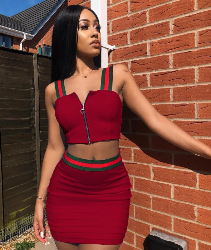 Women's Patchwork Halter Bodycon Mini Skirt – Nightclub Party Dress - Premium Women's Clothing for sale
