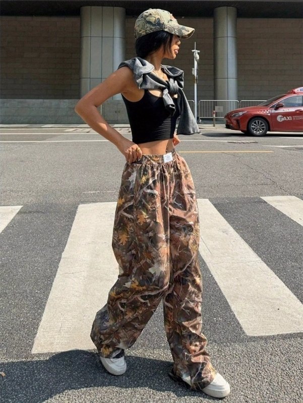 Y2K Cargo Pants Women - Hip Hop Baggy Grunge Trousers - Premium Activewear for sale