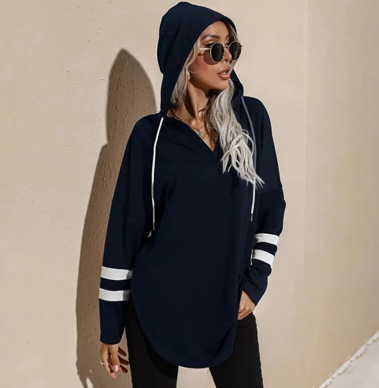 Women's Westen Hooded Sweater Women's Spring And Autumn New Thin Loose Top Coat - Premium Coats & Jackets for sale