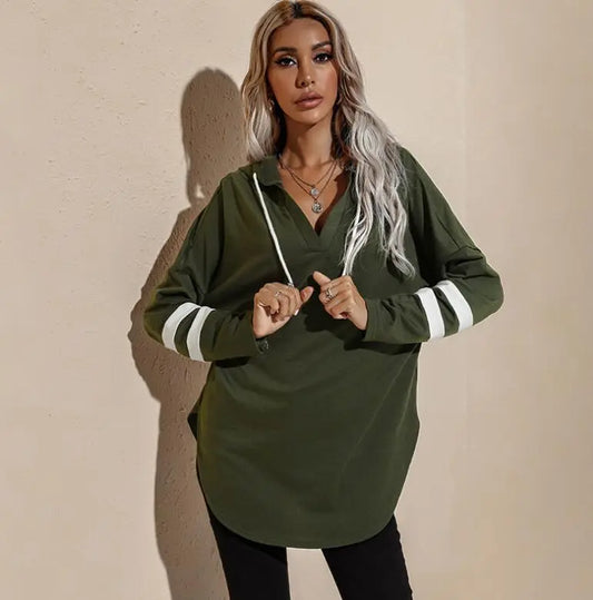Women's Westen Hooded Sweater Women's Spring And Autumn New Thin Loose Top Coat - Premium Coats & Jackets for sale