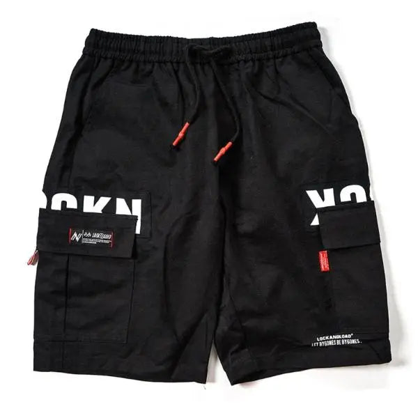Aelfric Eden Cargo Shorts Men Hip Hop Summer Streetwear Letter Print