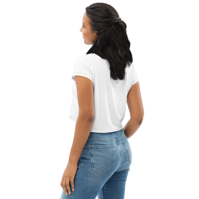 All - Over Print Crop Tee - Star black - Premium Shirts & Tops for sale