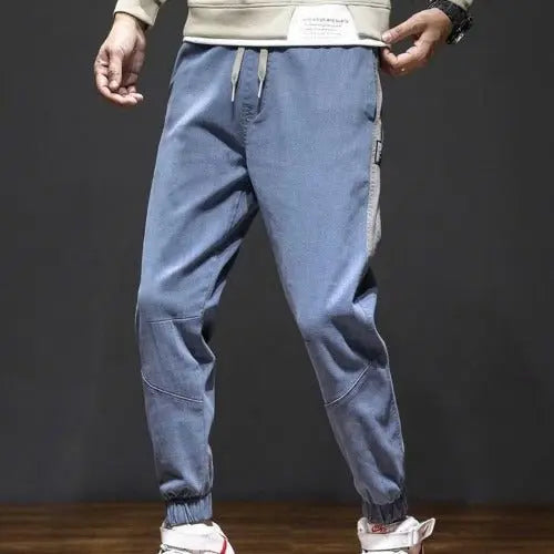 Cowboy stitching tide harem pants men