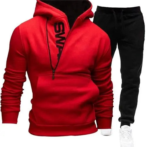 Men Casual Tracksuit Sweatshirt+Sweatpant