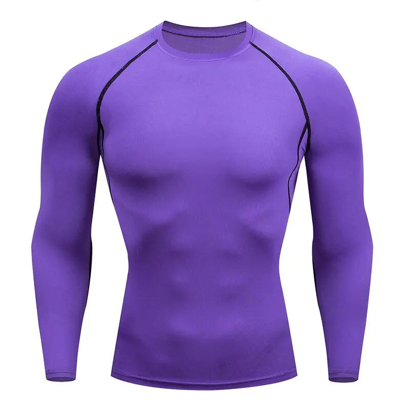 Men Compression Running T Shirt Fitness Tight Long Sleeve Sport tshirt Training Jogging Shirts Gym Sportswear