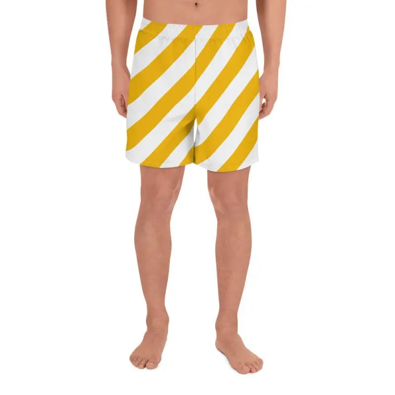 Men's Athletic Long Shorts - Streak Yellow - Premium Shorts for sale