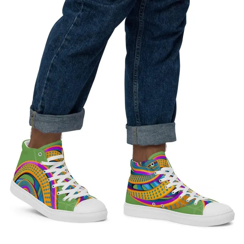 Men’s high top canvas shoes - Piramid - Premium Shoes for sale