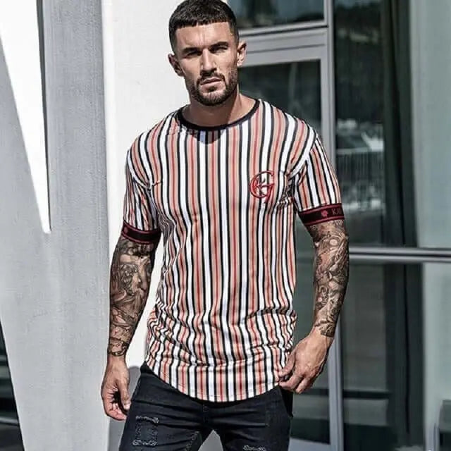 Men's Silk O - Neck Fitted Tee - Shirt | Summer Edition - Premium Shirts & Tops for sale