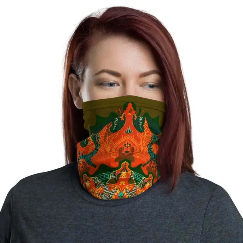 Neck Gaiter - Mandala Orange - Premium accessories for sale