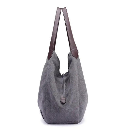 Piler Large Women Handbag Bag Canvas Zipper Pockets Brand Ladies Shoulder Bags