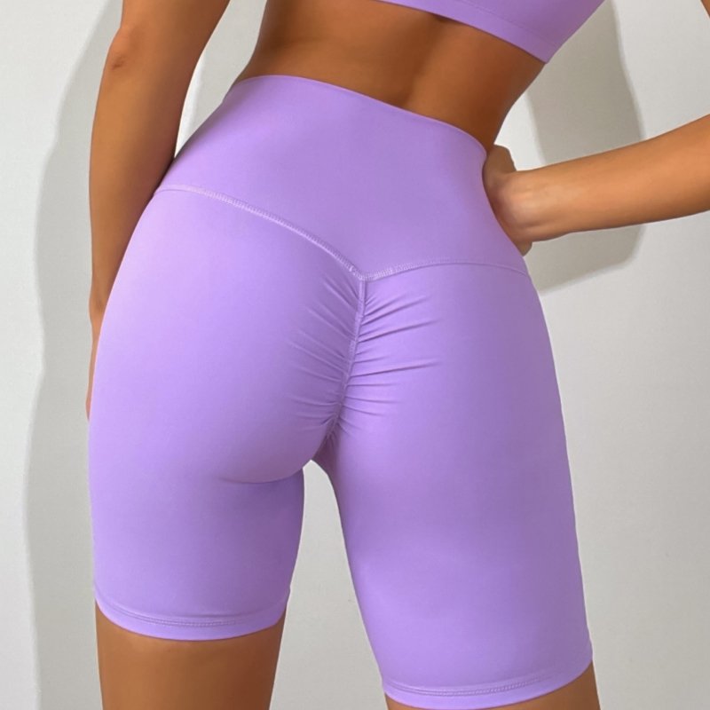 Pleated Design Yoga Clothes Women Hip Raise High Waist Pleated Yoga Shorts Trousers Sports Workout Clothes Women