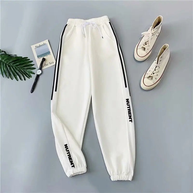 Plus Size Joggers Women Baggy Sweat pant Black Autumn Loose Hip Hop Harem Pants Women High Waist Sport Trousers - Premium Pants for sale