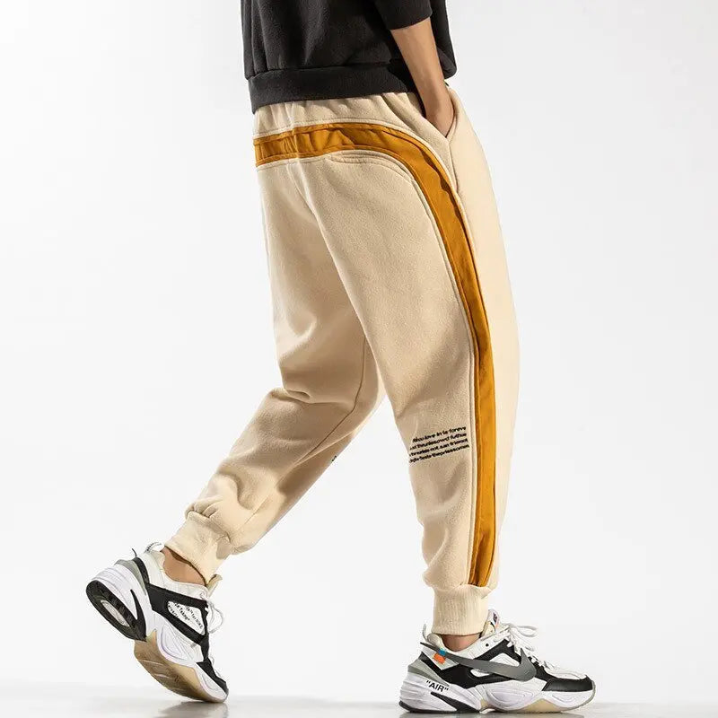 Side Striped Sweatpants Men Brand New Jogger Pants Men Fashion Streetwear Hip Hop Trousers Male Loose Fit Harem Pants - Premium Pants for sale