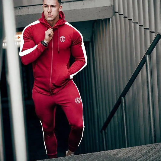 Sport Man Tracksuit Running Gym Men Set Sport Clothing Set Joggers Fitness Bodybuilding Sports Suits Mens Hoodie+Pants Suit
