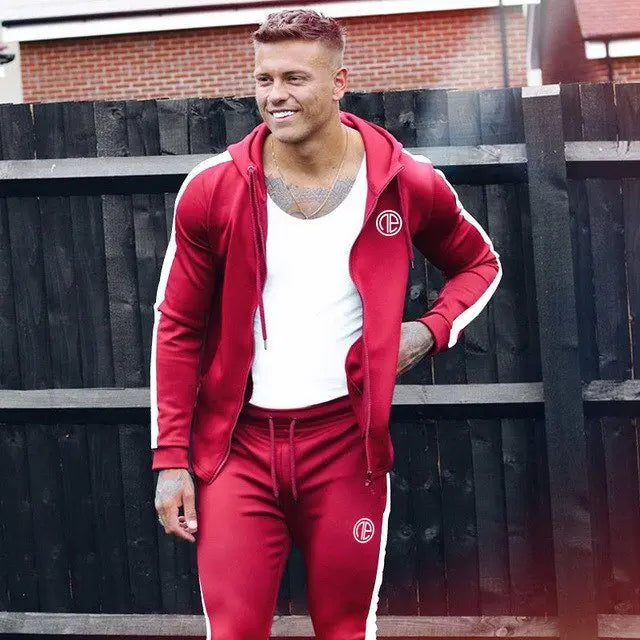 Sport Man Tracksuit Running Gym Men Set Sport Clothing Set Joggers Fitness Bodybuilding Sports Suits Mens Hoodie+Pants Suit