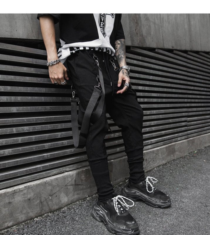 Spring and summer new style men China-Chic high street casual pants Fashion men dark night band work clothes sweatpants