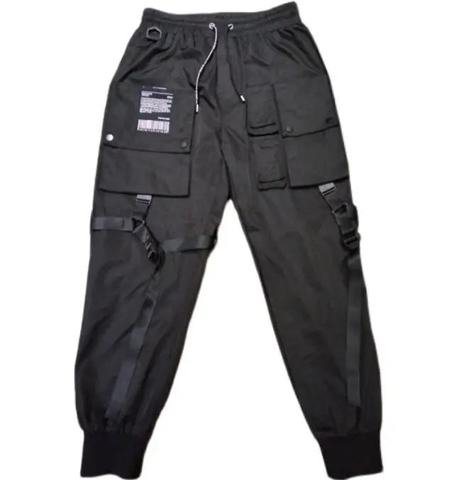 Spring new men dark China loose casual overalls Youth ins fried street bound functional pants