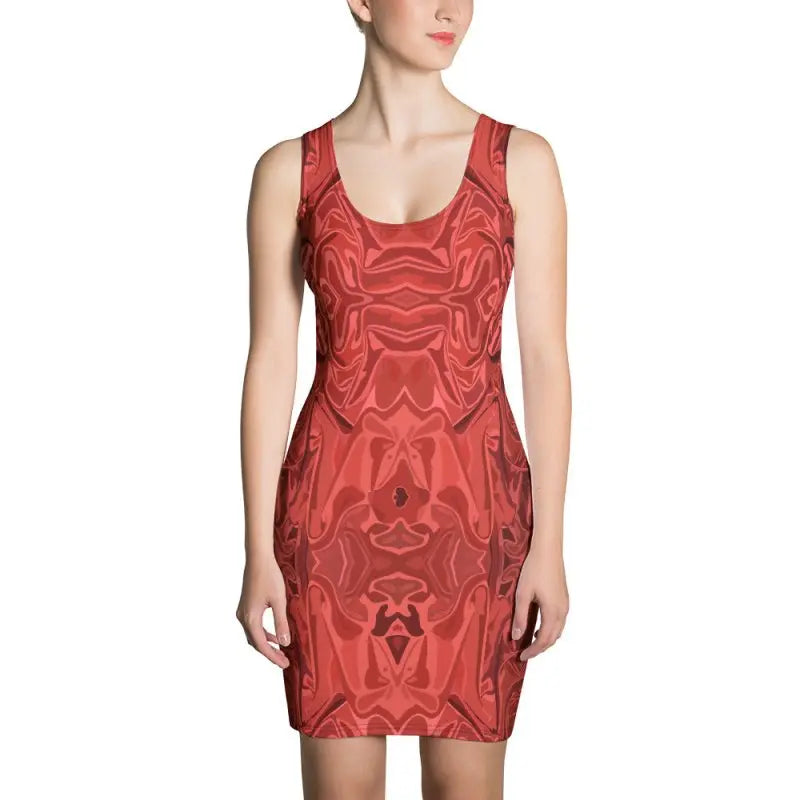 Sublimation Cut & Sew Dress - Red - Premium Dresses for sale