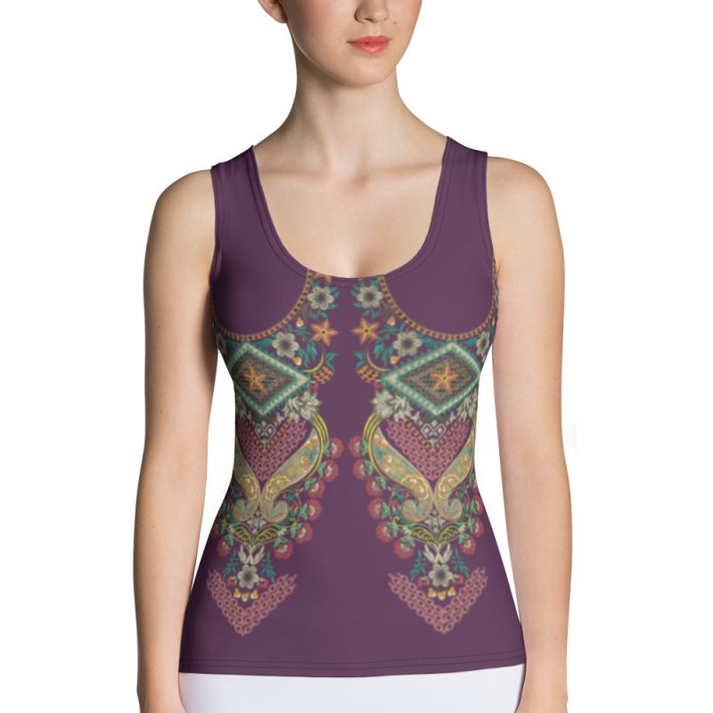 Sublimation Cut & Sew Tank Top - Indian ornament full