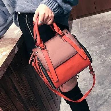 Vintage Handbags Female Brand Leather Handbag High Quality Small Bags Lady Shoulder Bags