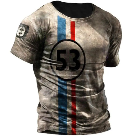 Vintage T Shirts for Men 3D Print American Tee Top Short Sleeve Oversized Hip Hop O-Neck Cotton T Shirts