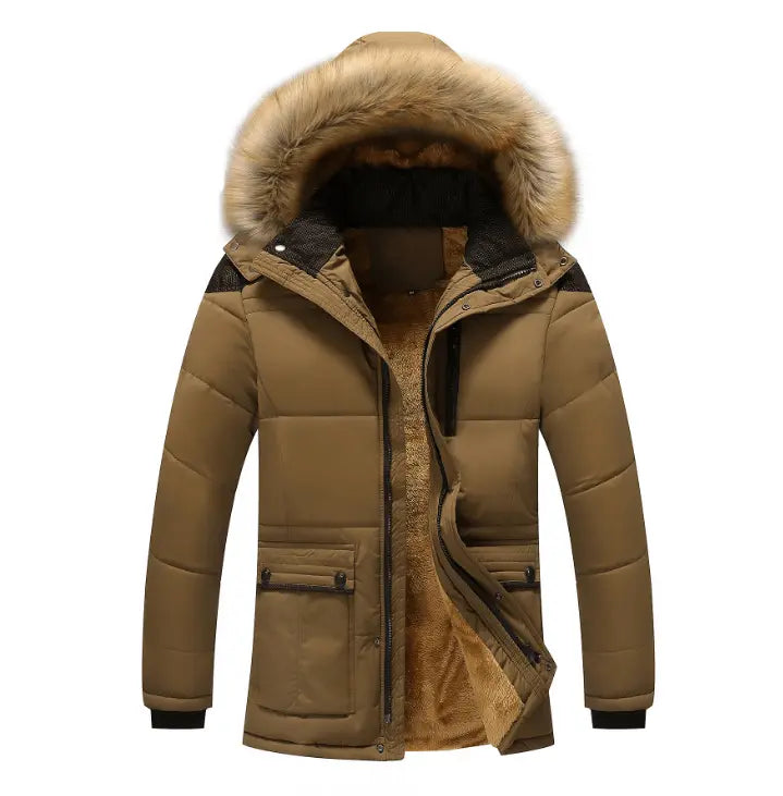 Winter Coat Plus Size Men Jacket Warm Overcoat Outwear Cotton Hooded Down Coat - Premium Coats & Jackets for sale