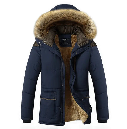 Winter Coat Plus Size Men Jacket Warm Overcoat Outwear Cotton Hooded Down Coat - Premium Coats & Jackets for sale