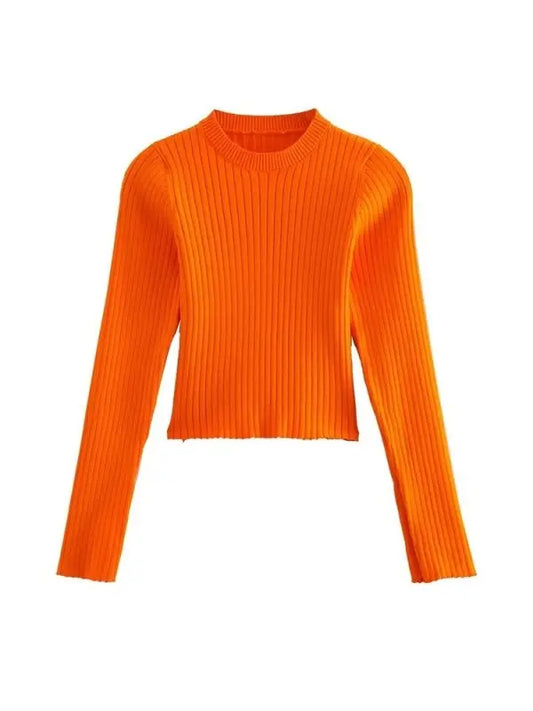 Women Fashion Slim Fitting Knitted Sweater Spring Autumn Vintage Turtleneck Long Sleeve Female Pullovers Chic Tops