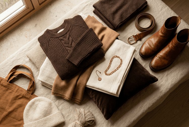 Chocolate & Caramel textiles lifestyle kollekciókép