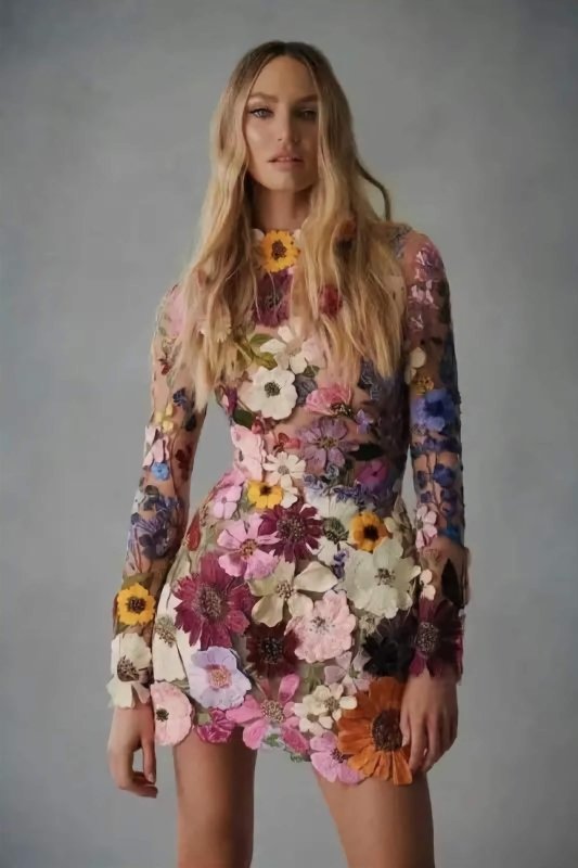 3D flowers Chic Dress New In Spring and Summer - Premium dresses for sale