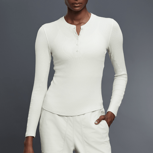 Autumn Casual All Match Henley Shirt Modal Skin Friendly Sports Top Fitness Yoga Long Sleeve T shirt Women - Premium for sale