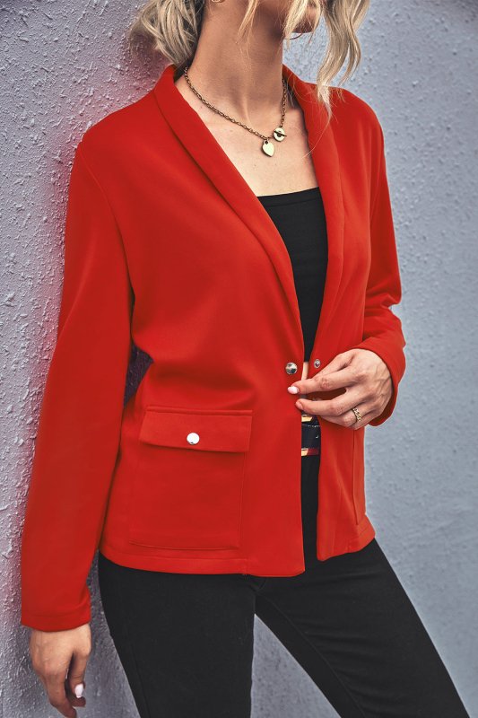 Autumn Winter Beautiful Square Pocket Blazer