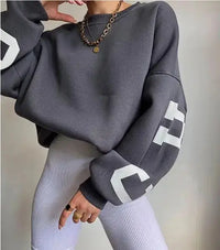 Women's Casual Fashion Printed Thickened Top - Premium sweaters for sale