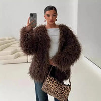 Coat Faux Fur Jacket - Premium Coats & Jackets for sale