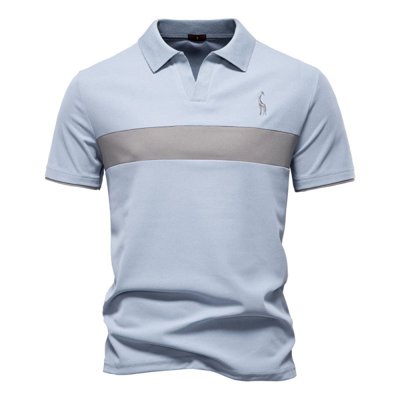 Deer Embroidered Men's Polo Shirt – Short Sleeve Lapel T-Shirt - Premium Activewear for sale