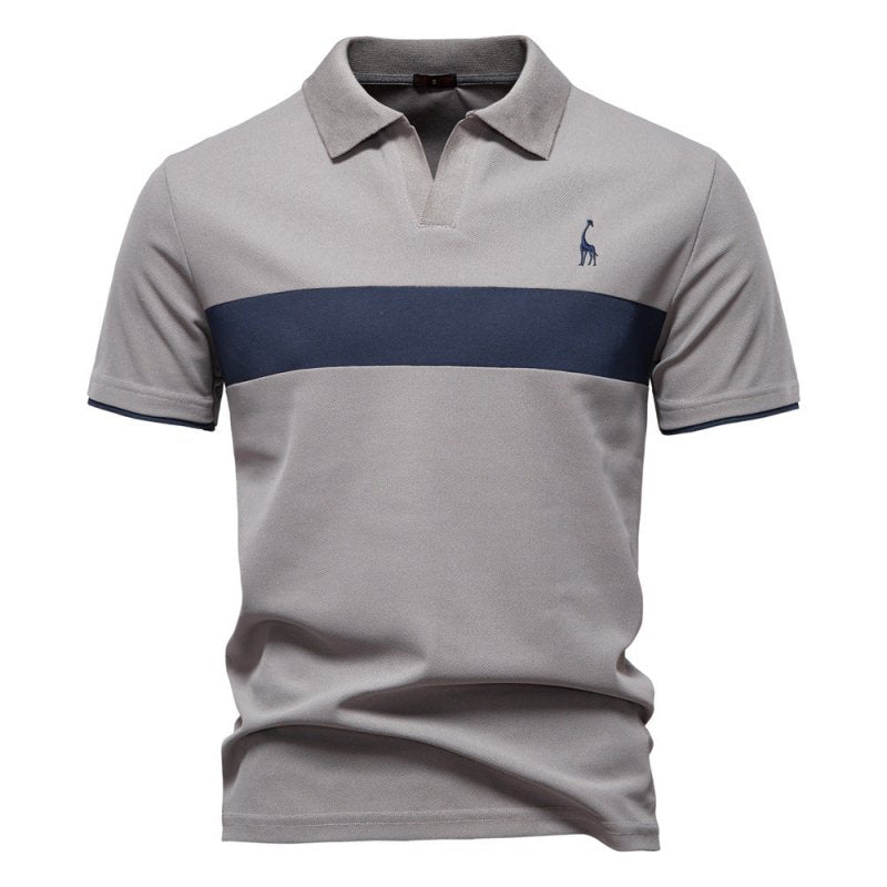 Deer Embroidered Men's Polo Shirt – Short Sleeve Lapel T-Shirt - Premium Activewear for sale