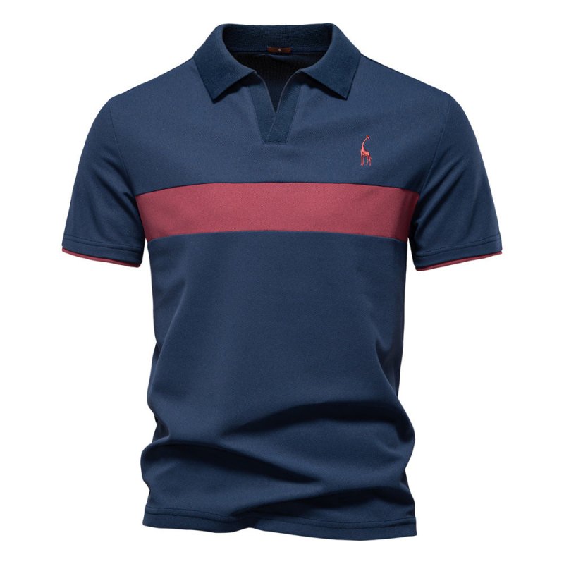 Deer Embroidered Men's Polo Shirt – Short Sleeve Lapel T-Shirt - Premium Activewear for sale