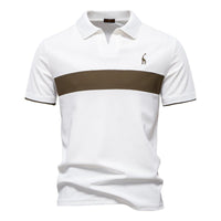 Deer Embroidered Men's Polo Shirt – Short Sleeve Lapel T-Shirt - Premium Activewear for sale