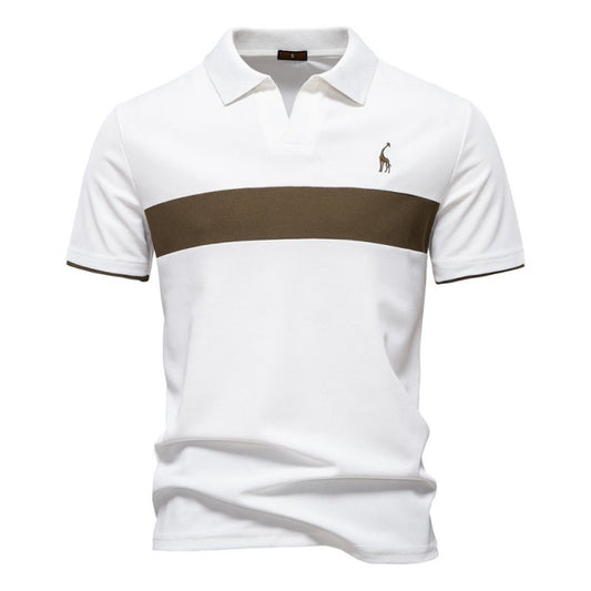 Deer Embroidered Men's Polo Shirt – Short Sleeve Lapel T-Shirt - Premium Activewear for sale