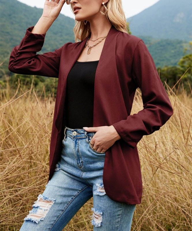 Fall Women Casual Small Blazer Professional